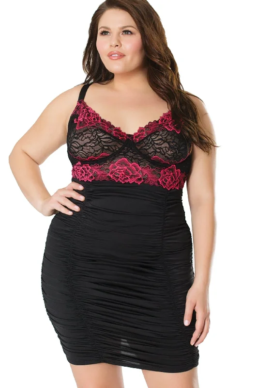 bold - colored women lounge dress for a statementScallop Lace Chemise | Plus Size