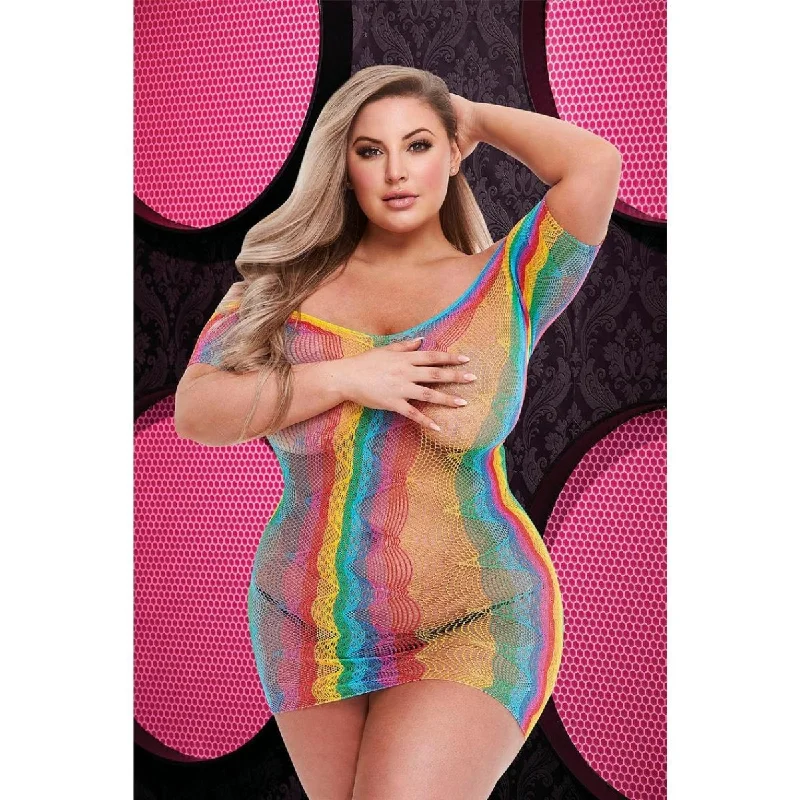 Sexy Halloween dresses for a spooky partyLapdance Rainbow Jacquard Mini Dress