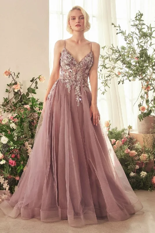 Ruched sexy dresses to accentuate curvesAndrea & Leo A1419 Long A Line Layered Formal Prom Dress