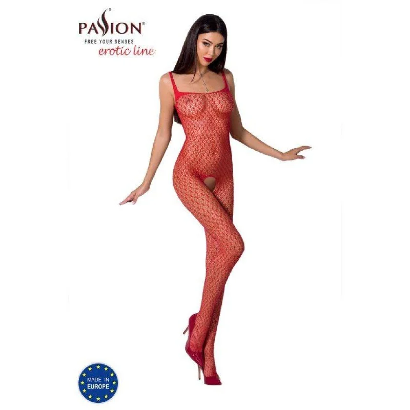 Lace - top stockings for a feminine touchBodystocking BS071 Red