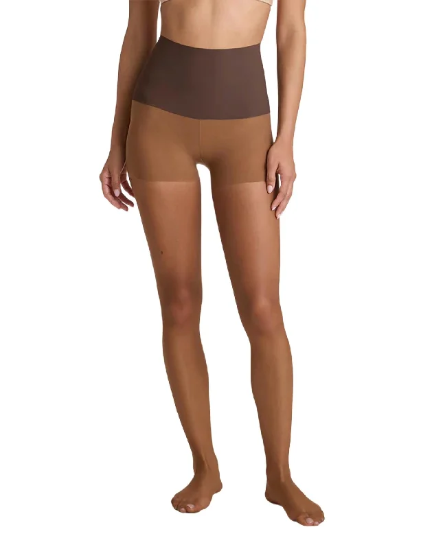 Seamless Lingerie for WomenEssential Sheer Control Tight In Espresso