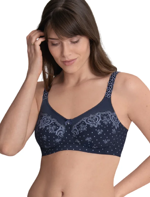 Women's bras made of breathable meshAnita Belvedere Mastectomy Bra Wireless Post Operative Bra, Deep Blue | Blue Anita Mastectomy Bra | Blue Anita Belvedere Post Mastectomy Bra