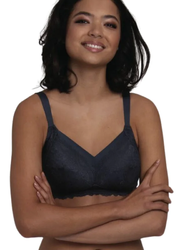 Women's bras with a silk blend for luxuryAnita Dalia Mastectomy Bra Wireless Post Operative Bra, Shadow Blue | Blue Mastectomy Bra | Anita Dalia Post Mastectomy Bra