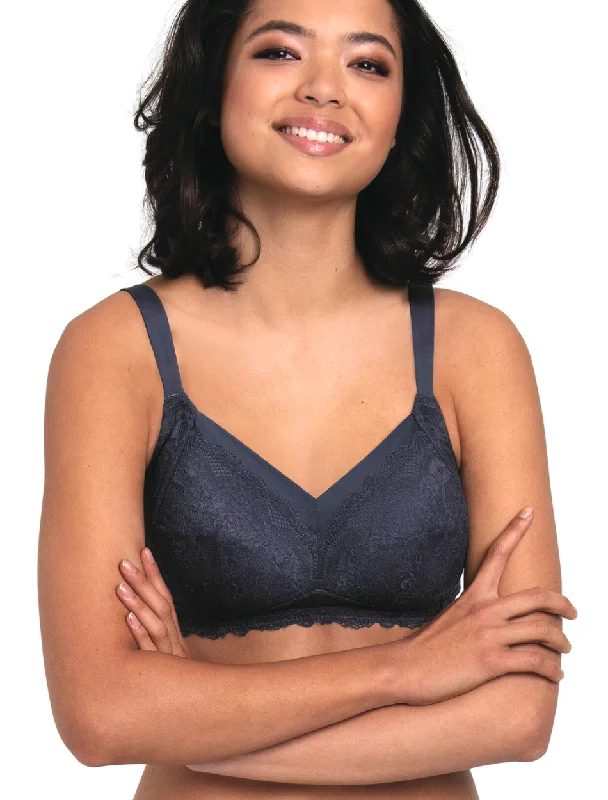 Women's plunge bras for low - cut topsAnita Dalia Mastectomy Bra Wireless Post Operative bra, Shadow Blue | Blue Mastectomy Bra | Anita Post Mastectomy Bras