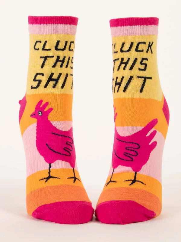 Women's cushioned sole socks for shock absorptionCluck This Shit W-Ankle Socks