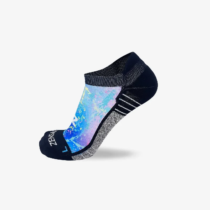 Women's thermal socks for cold weatherColor Splatter Running Socks (No Show)