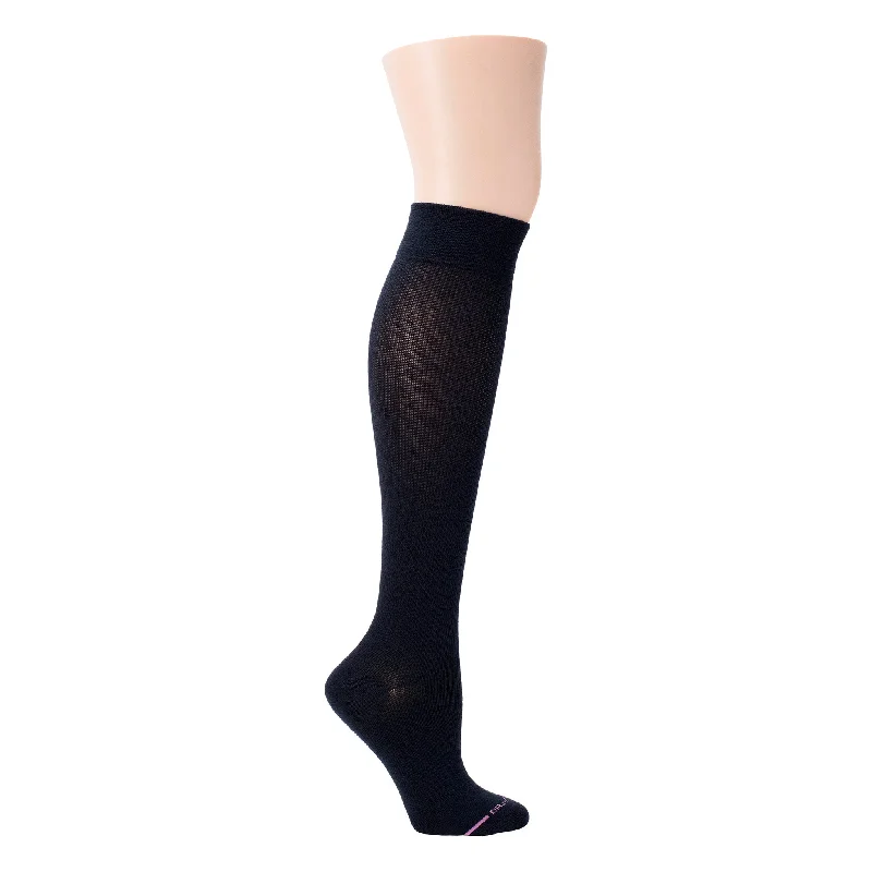 Women's ankle socks with a frilly edgeCotton Basic Solid | Wide Calf Knee-High Compression Socks For Women