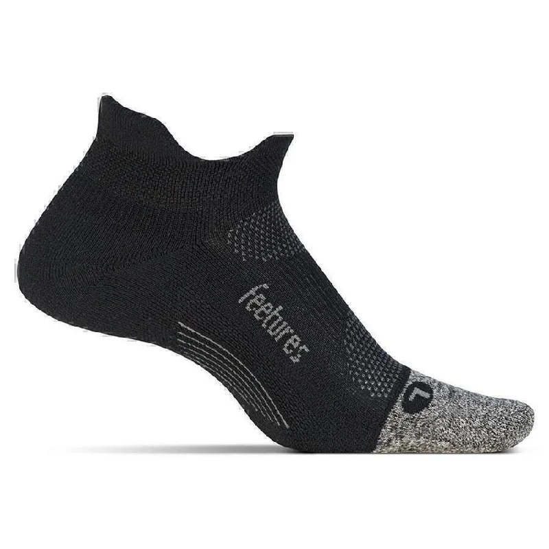 Women's wool - rich socks for winter warmthFeetures Elite | Light Cushion | No Show Tab | Black