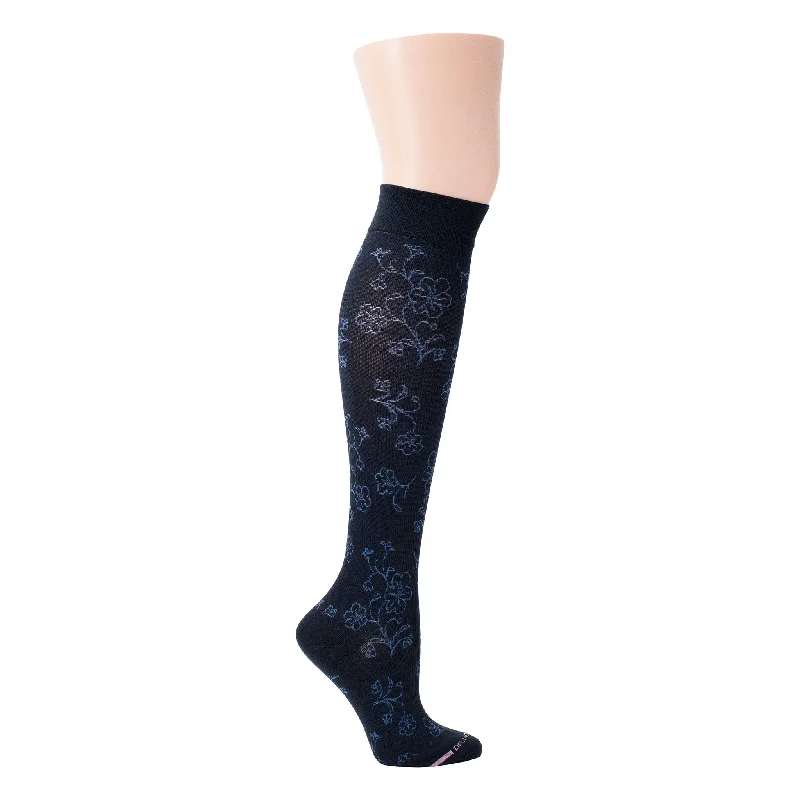 Women's argyle - patterned thigh - high socksFloral Pattern | Wide Calf Knee-High Compression Socks For Women