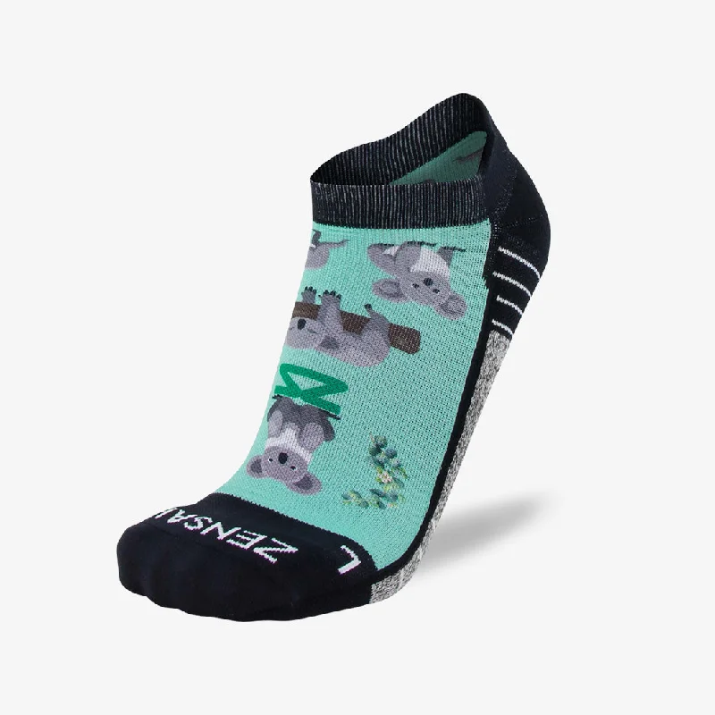 Women's crew socks with a polka - dot printKoala Running Socks (No Show)