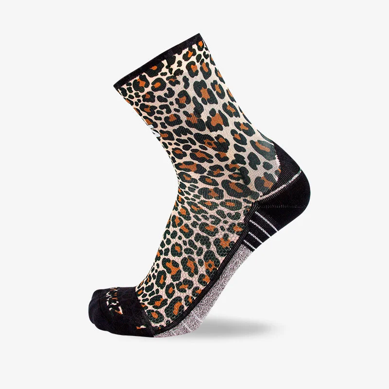 Women's silk - lined socks for a luxurious feelLeopard Socks (Mini-Crew)