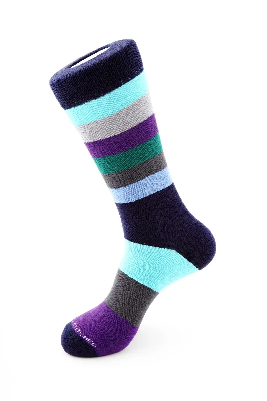 Women's sheer over - the - knee socks for a sexy appealMed & Large Stripe Sock