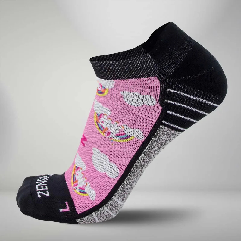 Women's satin - trimmed socks for a touch of eleganceRainbow Unicorns Socks (No Show)