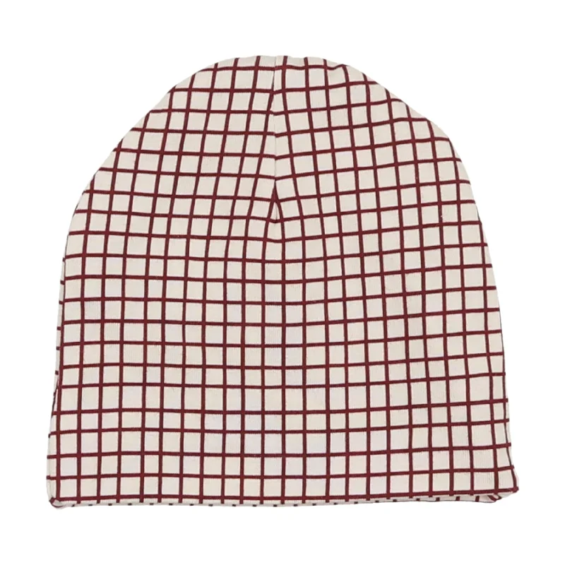 Lil Legs Printed Bonnet - Red Windowpane